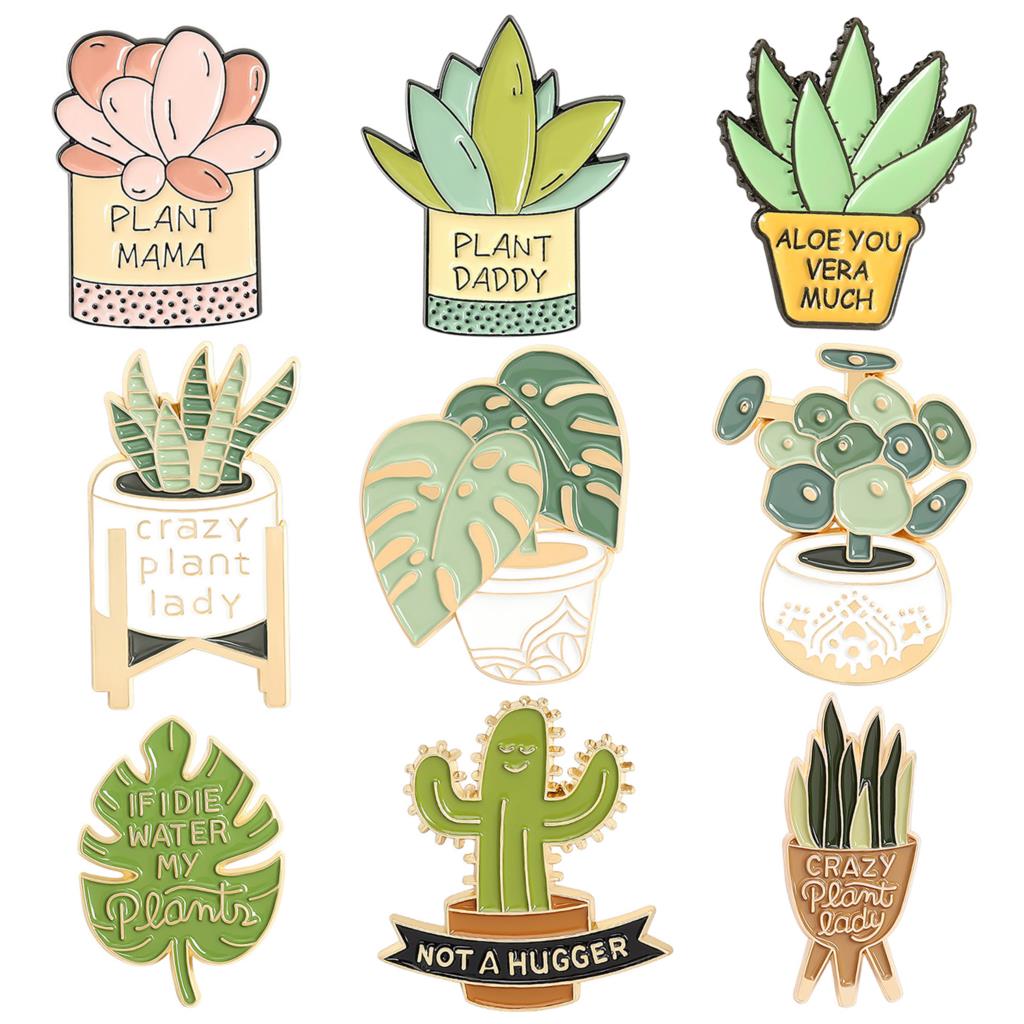 Potted Plant Brooch Monstera A - Aloe Vera Pot recension och pris