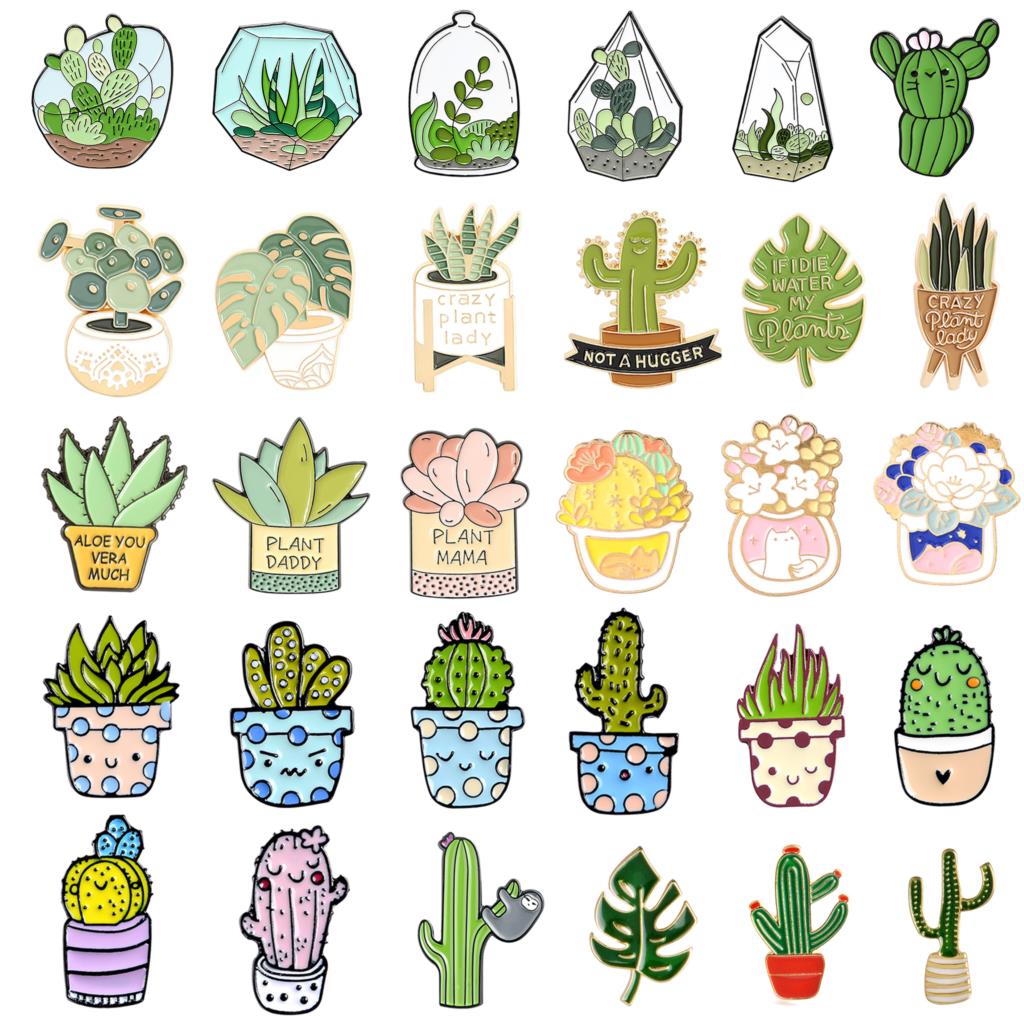 Potted Plant Brooch Monstera A - Aloe Vera Pot recension och pris