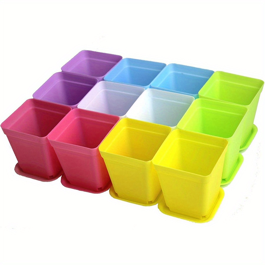 12pcs 7cm Plastic Square Pots  - Aloe Vera Pot recension och pris