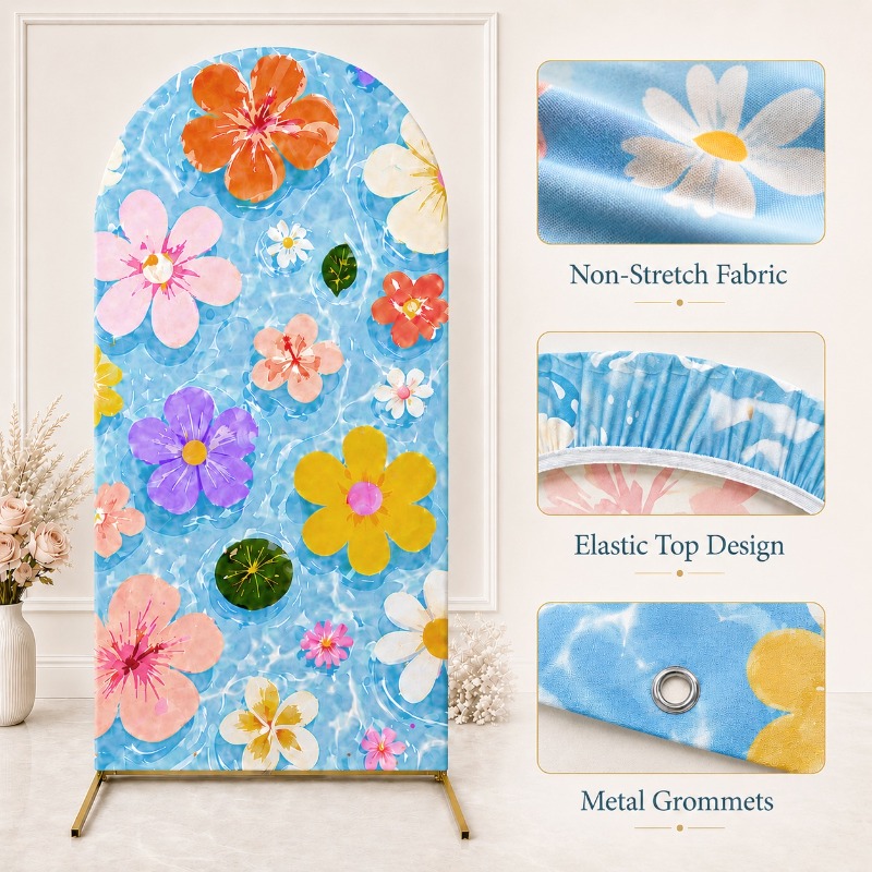 2D Flat Arch Backdrop Cover Si - Monstera Adansonii recension och pris